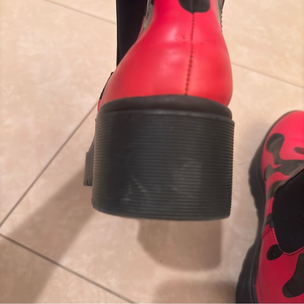 Iron Fist Red and Black Flame Booties - Picture 7 of 7